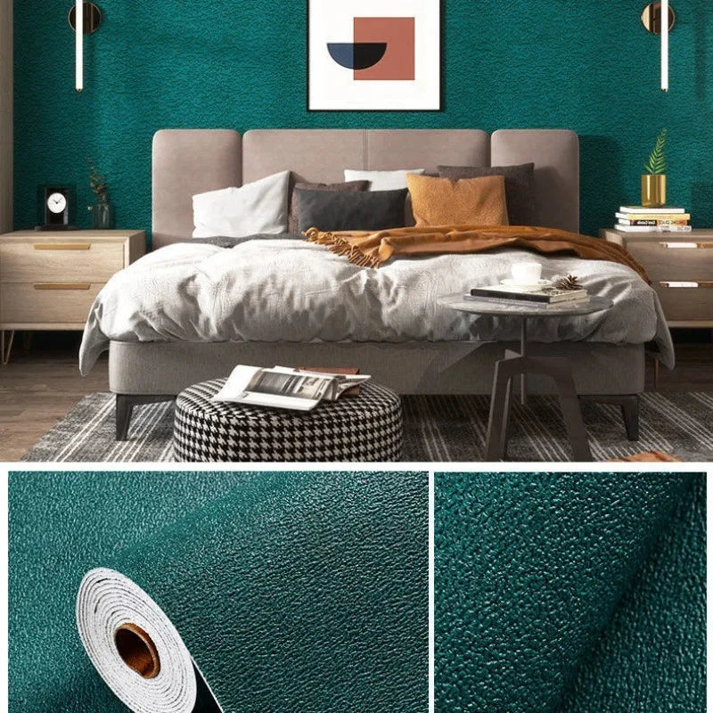 Leinen 3D Schaum Selbstklebende PVC Einfarbig Verdickte Wasserdichte Hintergrund Wand Renovierung Tapete Wand Aufkleber Wohnkultur