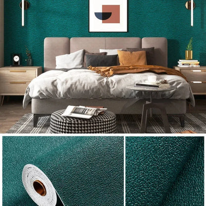 Leinen 3D Schaum Selbstklebende PVC Einfarbig Verdickte Wasserdichte Hintergrund Wand Renovierung Tapete Wand Aufkleber Wohnkultur