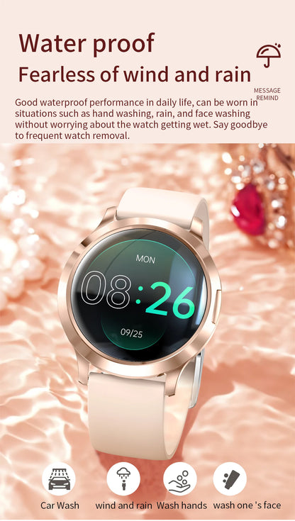 New Women Smart Watch 1.32"Ultra-thin AMOLED HD Screen Sport Fitness Bracelet Custom Watch Face Bluetooth Call Luxury Smartwatch