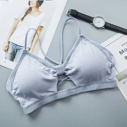 Sexy Lingerie Seamless Sport Bra Strapless Top Bra Girls Sunflower Lace Bras Push Up Bralette Brassiere for Women Underwear