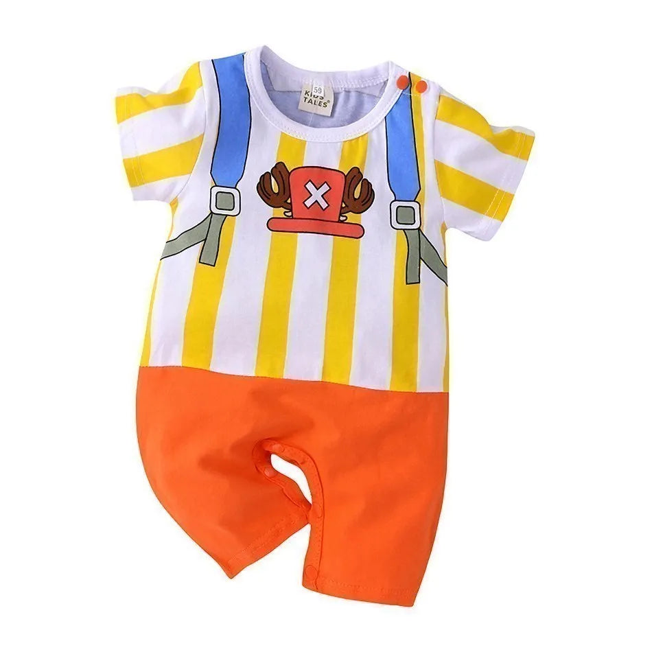 Baby Sommer kurz ärmel ige Baumwolle Anime Overall Jungen Mädchen Rollenspiel Kostüme Baby Kurzarm Body suits Kinder Stram pler