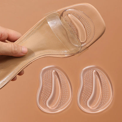 Silicone forefoot pad ladies sandal anti-skid pad anti-pain thickened half a yard pad high heels insole forefoot pad.