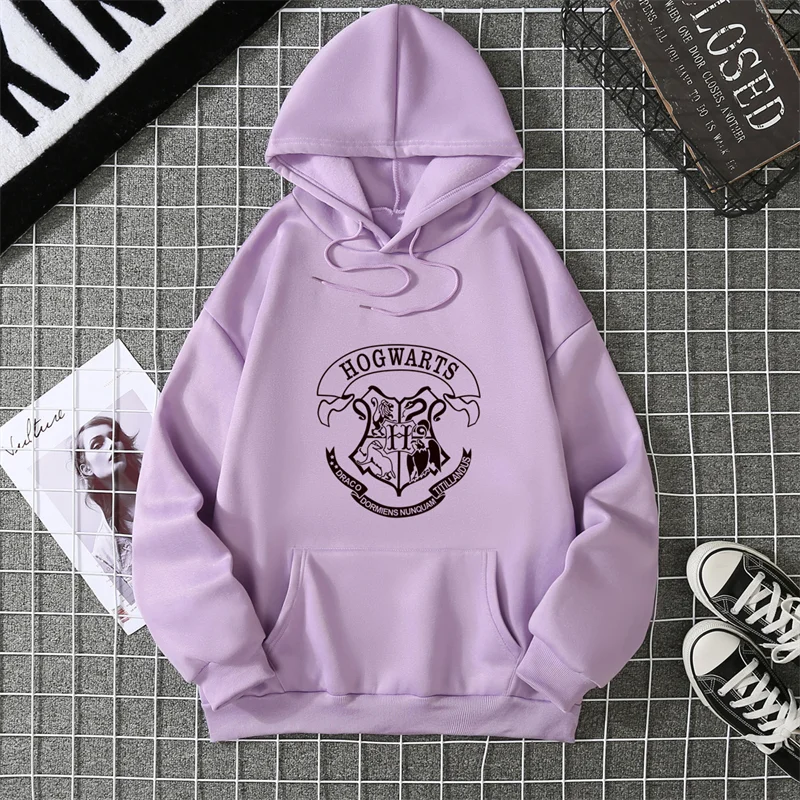2025 Fashion Hogwarts Printed 2d Hoodies Women Sweatshirt Autumn Winter Long Sleeves Y2k Casual Loose Tops Oversized Hoodies.
