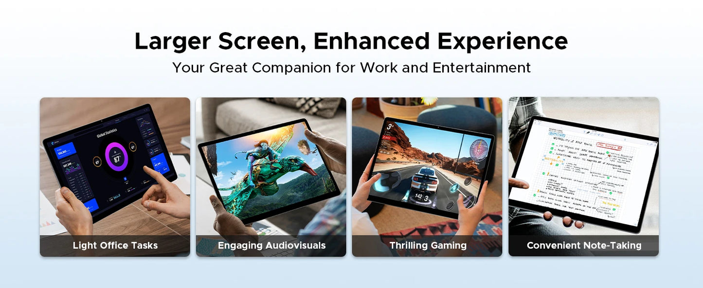 DOOGEE Tab E3 Max Tablet PC Android 15 Gemini AI Quad Speakers 14'' 2.1K Display 32GB(8+24) RAM 256GB ROM 13500mAh Battery Pad.