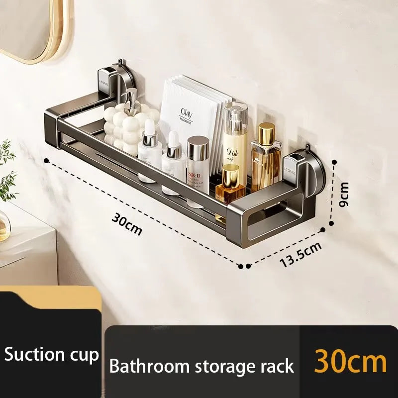 Haushalt Saugnapf Schnalle Badezimmer Dusche Gel Lagerung Korb Wc Ohne Stanzen Waschraum Wand-montiert Lagerung Rack