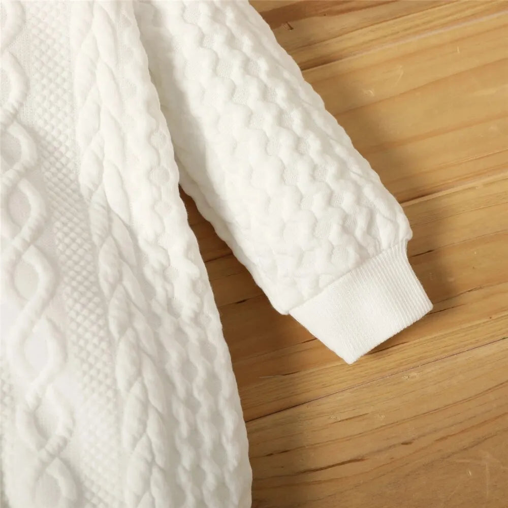 0-18 Monate Neugeborenes Baby Mädchen Bodysuit einfarbig Hoodie Langarm Stram pler Herbst & Winter warme Overall Kleidung für Baby.