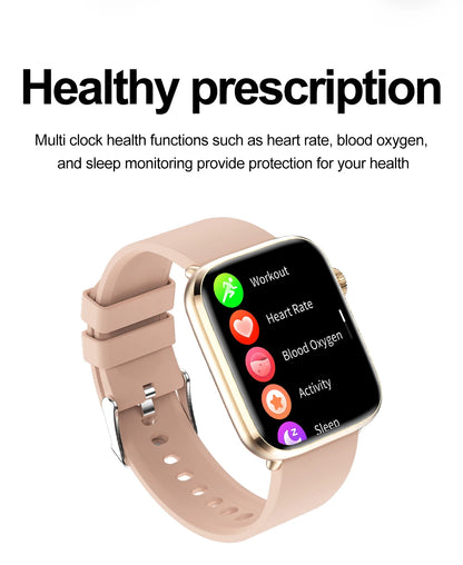 2025 New Iatrology Grade Smart Watch Women Blood pressure Blood oxygen Fat Heart Rate Menstrual Tracking BT Call Bracelet Ladies.