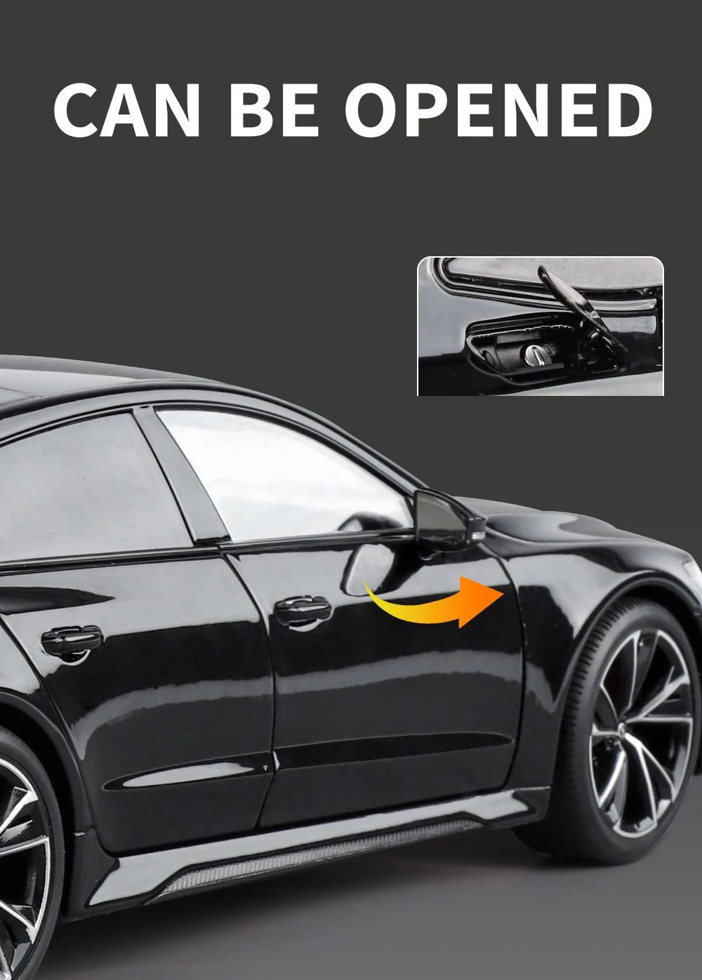 1:18 Key Remote Control Version AUDI RS7 Alloy Sports Car Model Diecast Metal Racing Vehicle Car Model Sound Light Kids Toy Gift.