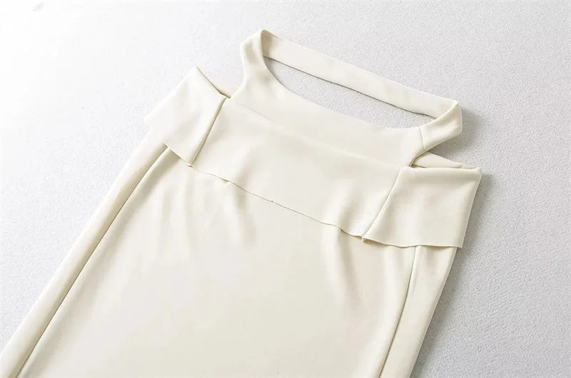 Women Sleek Stretch Knotted Top Fuchsia SLEEVELESS WITH BOAT NECK  ONE-SHOULDER TIE