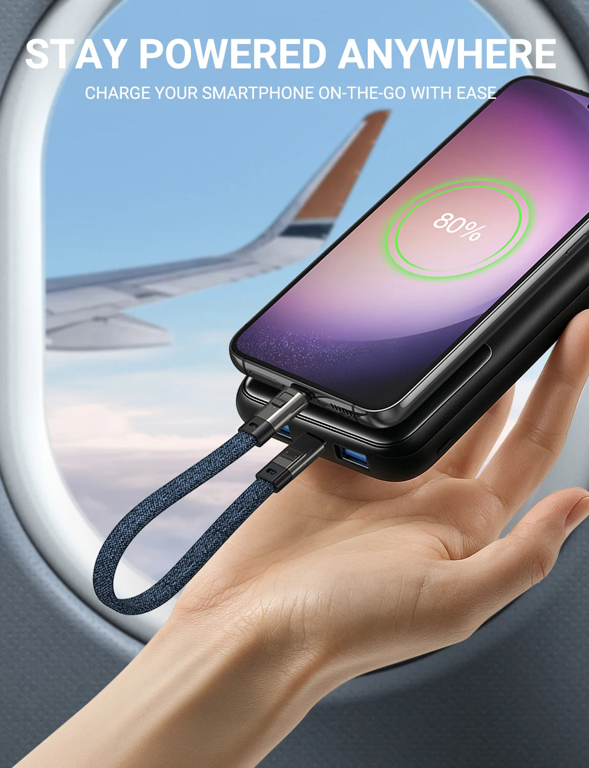 AUFU PD240W USB-C to USB-C Super Fast Charge Data Cable Zinc Alloy Head Lanyard 2 in 1 Phone Lanyard Charge Cable For IPhone SUM.