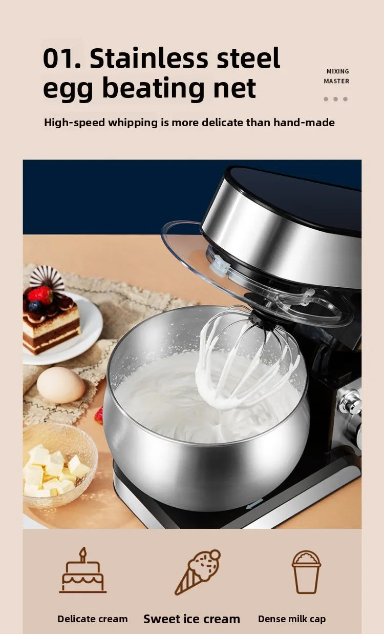 220V Household Electric Dough Mixer Automatic Home Mixer Egg Beater, Kneading Machine, Blender Kitchen Stand Mixer.
