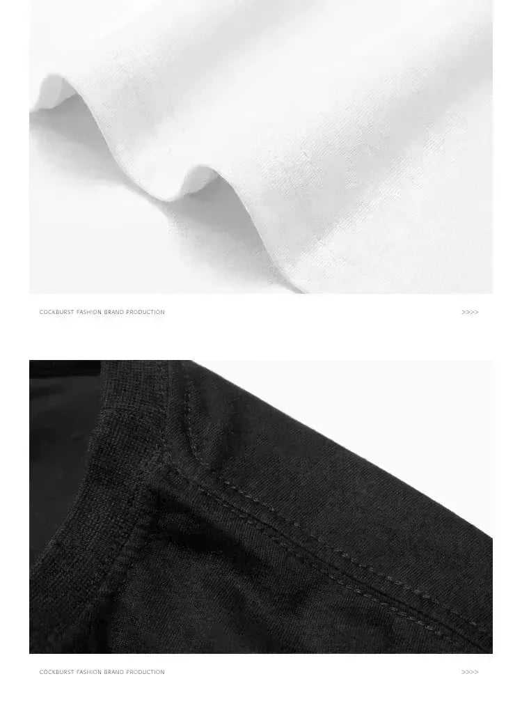 Heavy American street cotton printed men's T-shirt summer new loose couple top short sleeve men's and women's trendy brand.