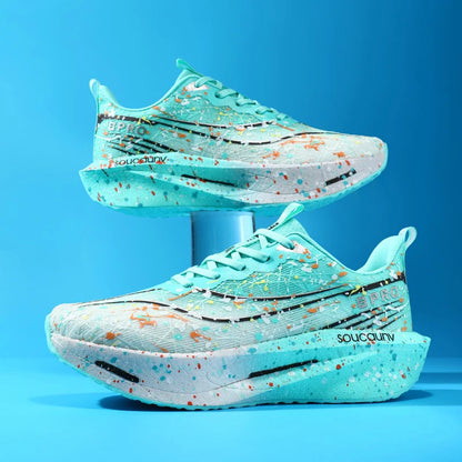 Supercritical E-TPU Marathon Running Shoes Men Women High-quality Road Jogging Shoes Light Comfy Sneakers Mesh Training Shoes.