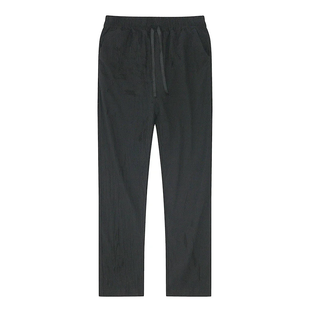 Men's Cotton Linen Pants Male Autumn New Breathable Solid Color Linen Trousers Fitness Streetwear S-3XL.