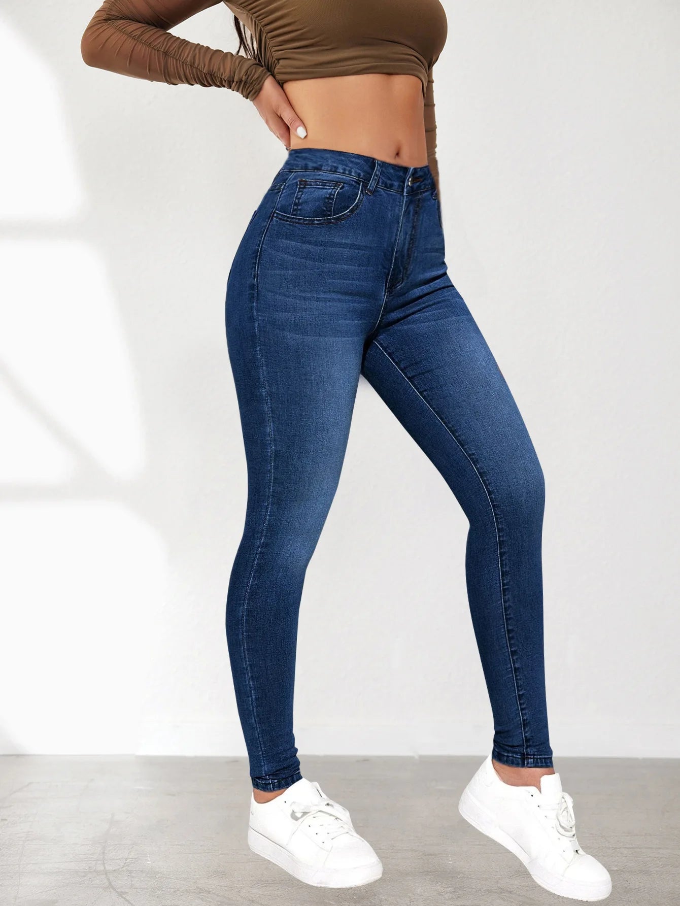 Mom Jeans Women Denim Pant Long Pants Sheath Slim Fit High Waist Straight Trousers Y2k Streetwear Elegant Bodycon Sexy Work.