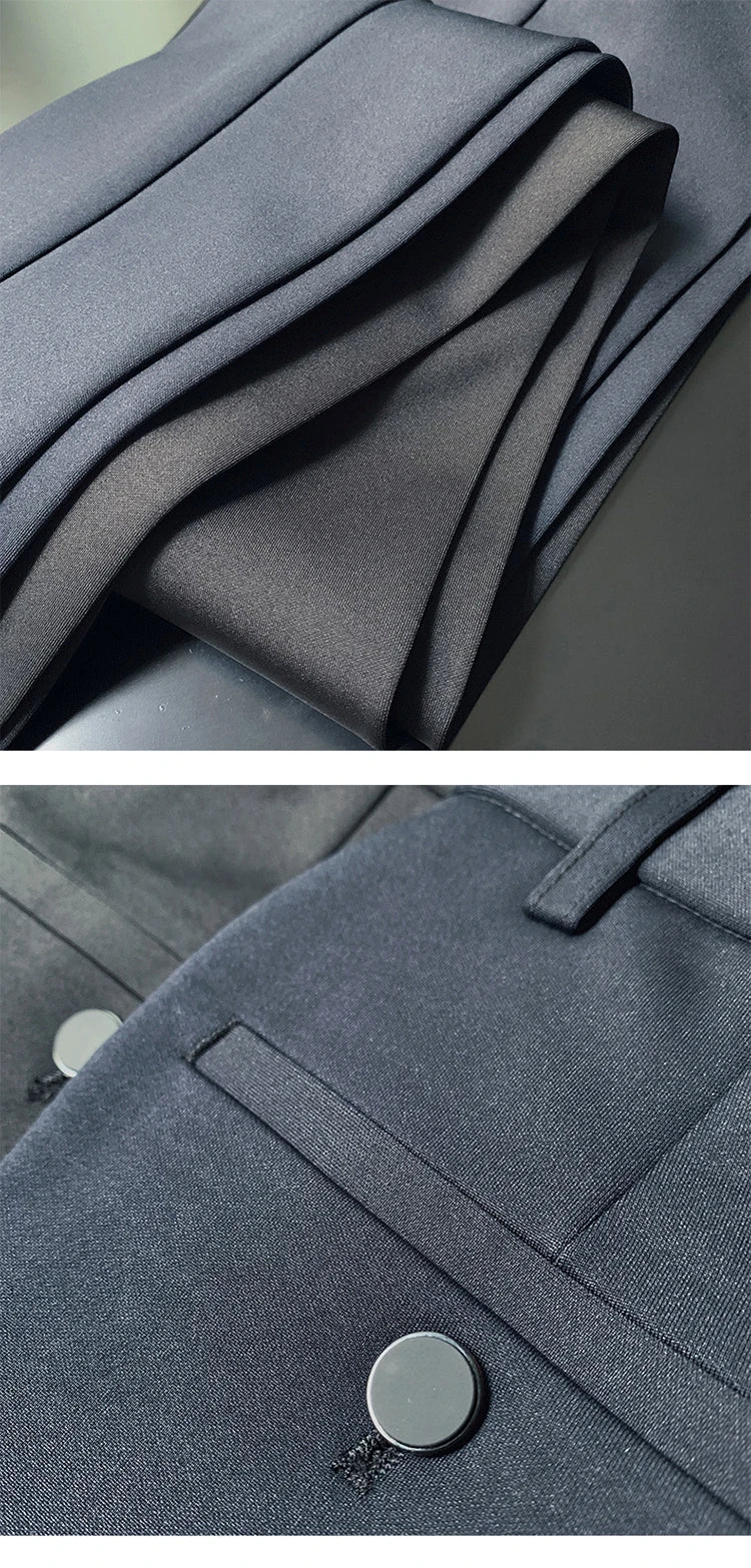 Men Suit Pants Dress Pantalone Hombre Stretch Slim Formal Trousers Calça Masculina Solid Color Casual Pants Fashion Men Clothing