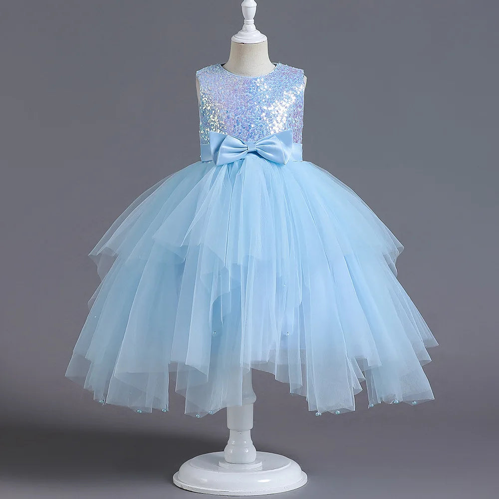 2025, lila Mädchen-Partykleider für Kinder, Mädchenkleider, Performance, Junior-Kleid, Hochzeit, Abend, Abschlussball, Urlaub, Rock, Kostüm