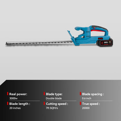 ONEVAN 3000 W elektrischer Heckenschere 20 Zoll 20000 U/min Hochgeschwindigkeits-Schneidwerkzeug für Garten und gewerbliche Lithium-Batterie-Pin von Makita