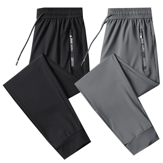 1pcs Summer Men Cool Loose Pants Men's Plus Szie Sweatpants Fashion Casual Stretch Pants Male Big Size Working Clothes Trousers.