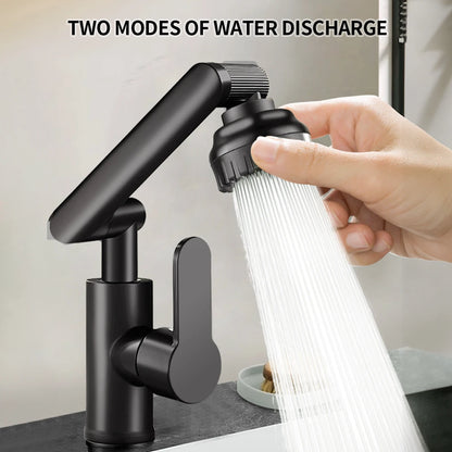 ABS Modern 360 Degree Swivel Kitchen Robotic Arm Faucet Soft Bubble/shower Dual Mode Flexible Adjustment
