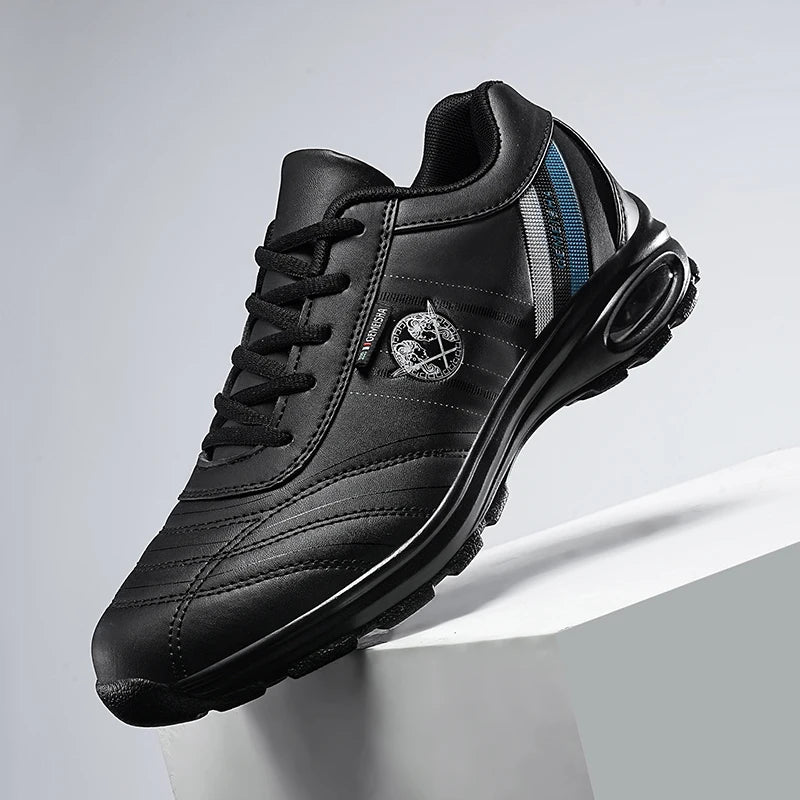 YRZL Mens Running Shoes Casual Outdoors Sneakers Breathable Sports Shoes Lightweight Non Slip Leather Walking Shoes for Men 2025.