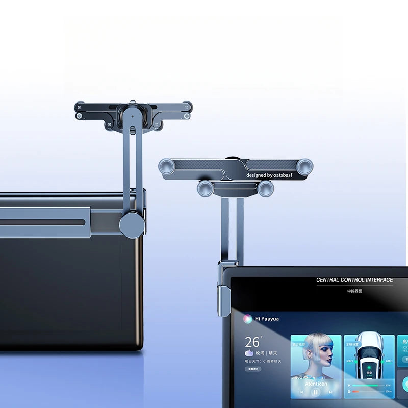 Oatsbasf Dual-position Car Screen Phone Holder Stand Metal Aluminum Adjustable for Tesla Model 3 Highland Y Car Accessories.