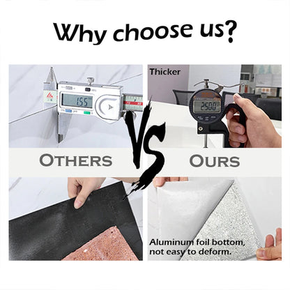 10-20pcs 30x60cm Self-Adhesive Marble PVC Floor Tiles Waterproof Peel Stick Wall Sticker Kitchen Bathroom Removable Home Decor ﻿