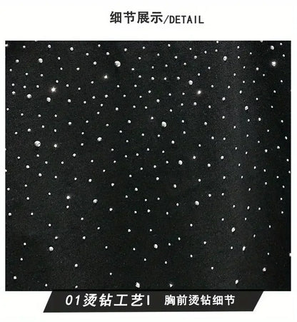 New Luxury Men's T-shirt Hot Diamond Printed Half Sleeve Fashion Round Neck Casual Summer High-end Men Tops T Shirts.