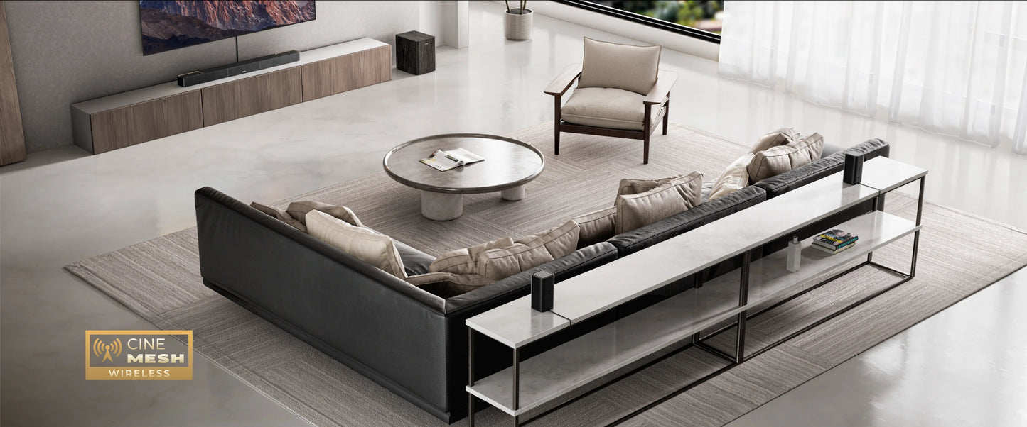 ULTIMEA Skywave X40 5.1.2ch Wireless Surround Sound System for TV with Dolby Atmos, Home Cinema Soundbar with Wireless Subwoofer.