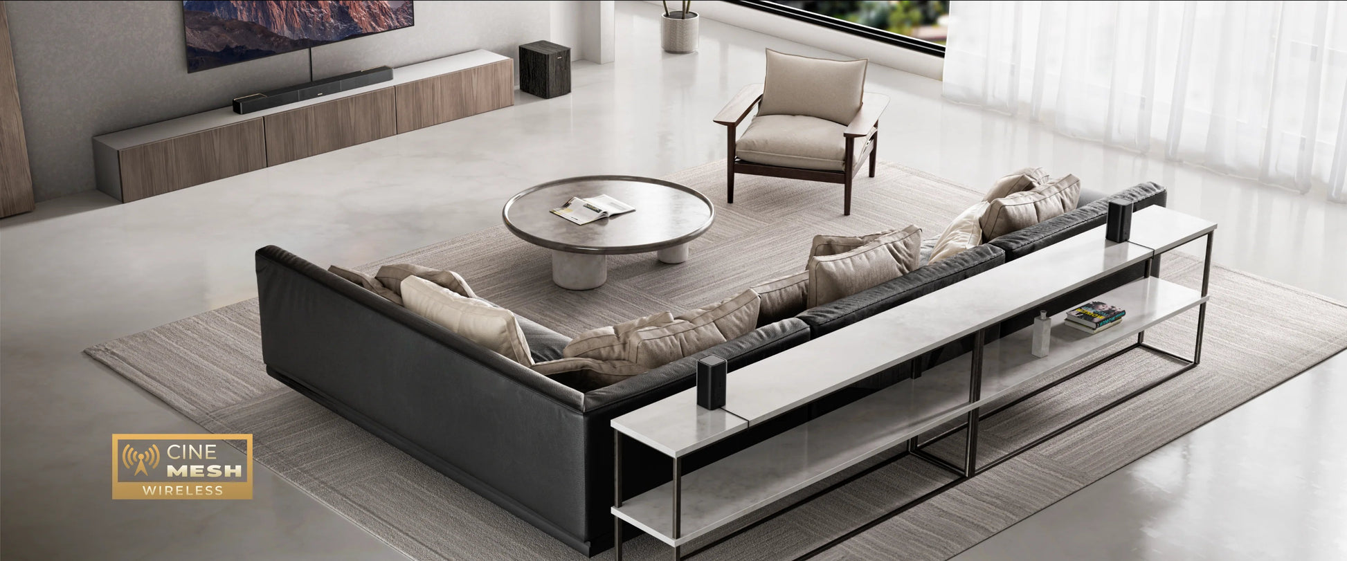 ULTIMEA Skywave X40 5.1.2ch Wireless Surround Sound System for TV with Dolby Atmos, Home Cinema Soundbar with Wireless Subwoofer.