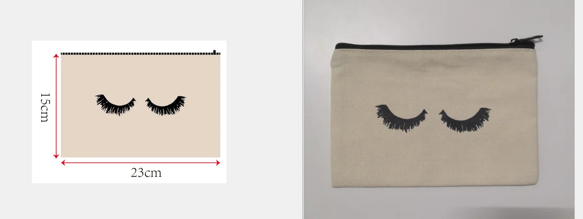 100Pcs Small Eco Friendly Custom Cotton Blank Zipper Pouch Make Up Bags Plain White Cotton Canvas Makeup Cosmetic Bag With Logo.