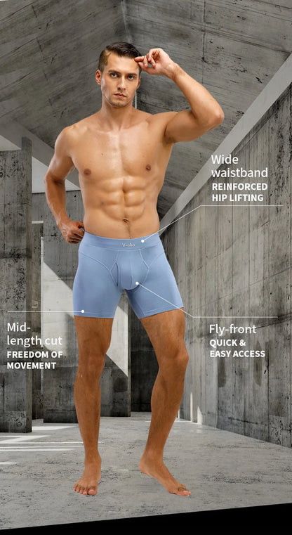 Hochwertige Herren-Boxershorts 52025 – weiche und bequeme Boxershorts aus Baumwollmodal. Ultimativer Komfort und Stil mit langen Boxern