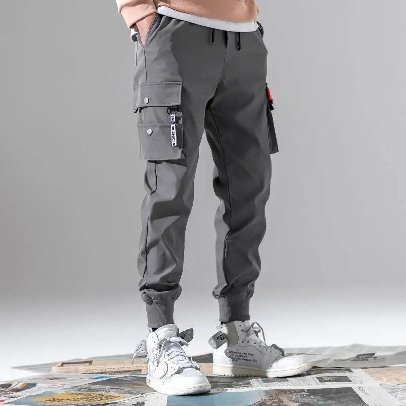 2025 new men's workwear pants, European and American men's loose straight casual pants, men's workwear pocket pants S-XXXL