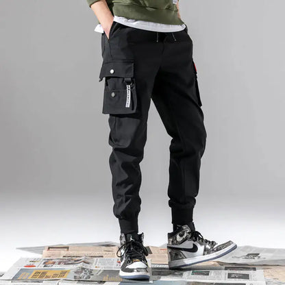 2025 new men's workwear pants, European and American men's loose straight casual pants, men's workwear pocket pants S-XXXL