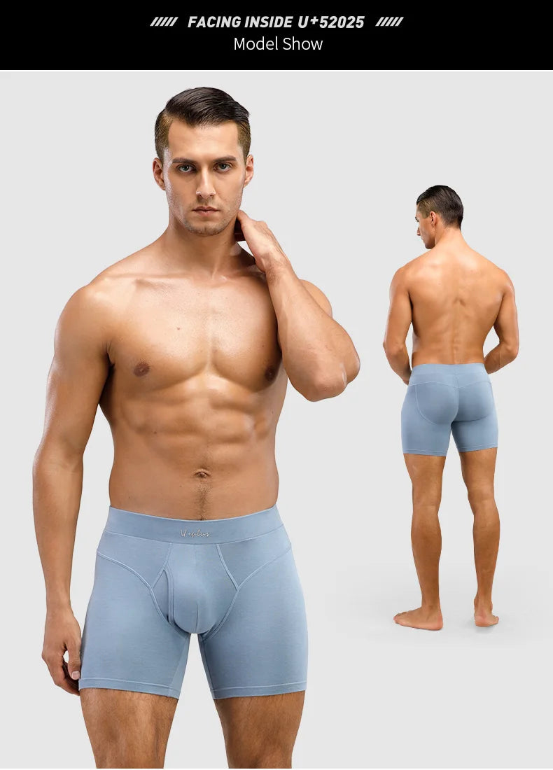 Hochwertige Herren-Boxershorts 52025 – weiche und bequeme Boxershorts aus Baumwollmodal. Ultimativer Komfort und Stil mit langen Boxern