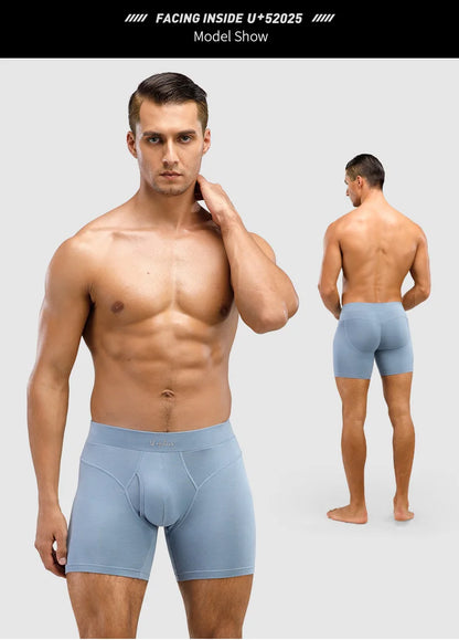 Hochwertige Herren-Boxershorts 52025 – weiche und bequeme Boxershorts aus Baumwollmodal. Ultimativer Komfort und Stil mit langen Boxern