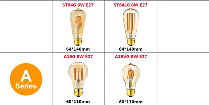 E14 E27 LED-Birne, 220 V, dimmbar, Vintage-LED-Glühlampen, T22, 1 W, Retro-Glühlampe, Dekoration, LED-Beleuchtung, Lampenfassung.