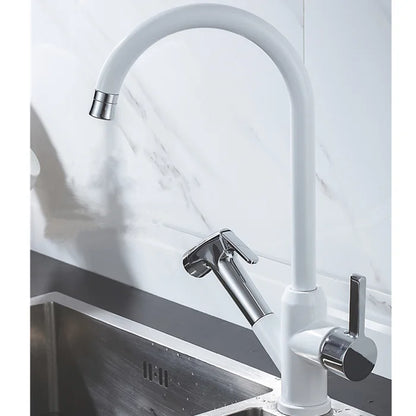 Brushed Nickel Kitchen Faucet Flexible Pull Out Nozzle Kitchen Sink Mixer Tap Stream Sprayer Head Deck Black Hot Cold Water Taps