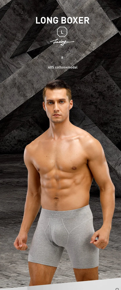 Hochwertige Herren-Boxershorts 52025 – weiche und bequeme Boxershorts aus Baumwollmodal. Ultimativer Komfort und Stil mit langen Boxern
