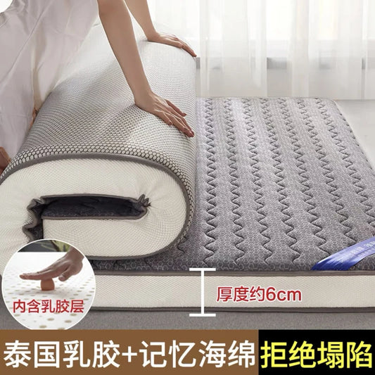 Thai natürliche Latex Memory schaum füllung Gemischt Matratze 10cm Tatami König Königin Volle Größe Halten warme winter Komfortable kissen