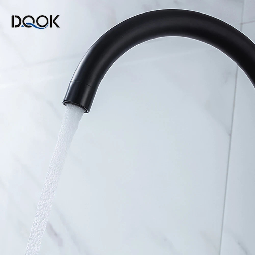 Brushed Nickel Kitchen Faucet Flexible Pull Out Nozzle Kitchen Sink Mixer Tap Stream Sprayer Head Deck Black Hot Cold Water Taps
