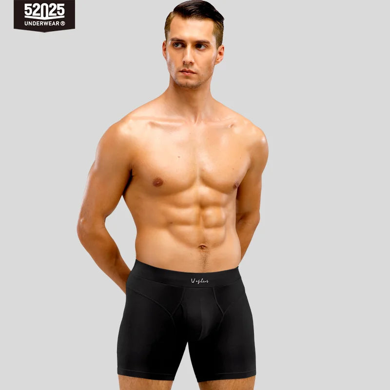 Hochwertige Herren-Boxershorts 52025 – weiche und bequeme Boxershorts aus Baumwollmodal. Ultimativer Komfort und Stil mit langen Boxern