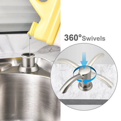 Samodra Nickel Soap dispenser Black Kitchen sink Counter Liquid Soap Dispenser Bottle kitchen accessories 360ml  Built in Pumps