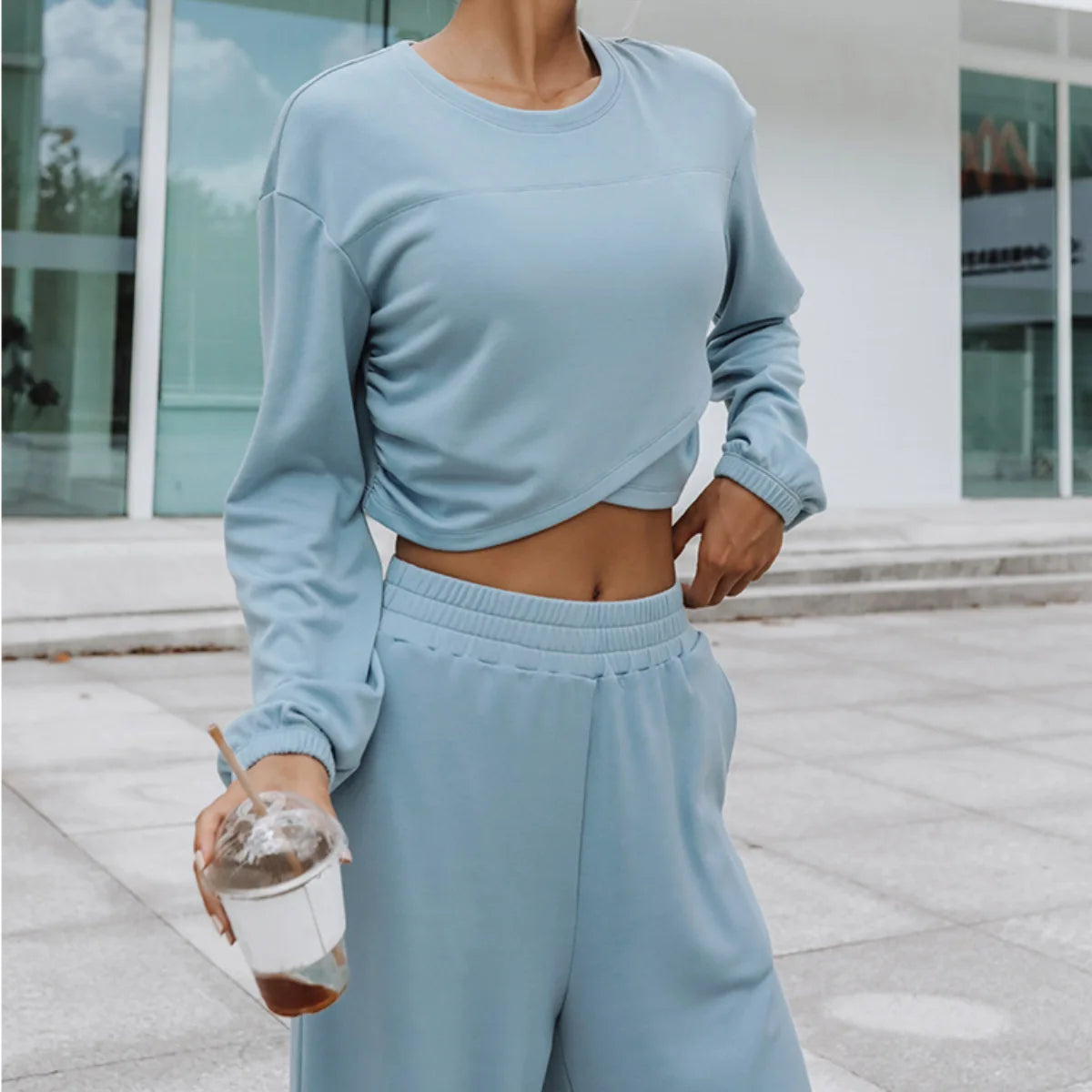Fashion Tracksuit 2 Piece Set Autumn Winter Pullover Top + Long Pants Sports Suit Female Sweatshirt Sportswear Suit For Woman.
