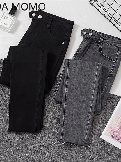 Jeans Female Denim Pants Black Womens Jeans Woman Donna Stretch Bottoms Feminino Skinny Pants for Women Trousers.