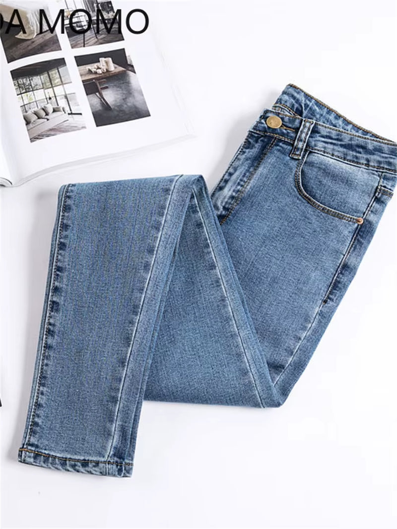 Jeans Female Denim Pants Black Color Womens Jeans Woman Donna Stretch Bottoms Skinny Pants for Women Trousers.