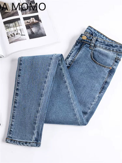 Jeans Female Denim Pants Black Color Womens Jeans Woman Donna Stretch Bottoms Skinny Pants for Women Trousers.