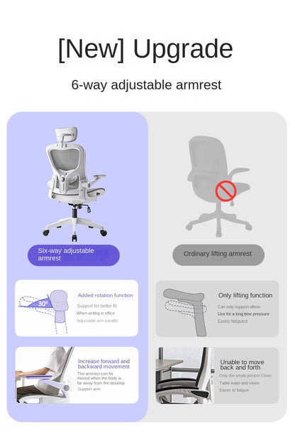 UVR Mesh Personal Bürostuhl, bequemer, ergonomischer Design-Sessel, Möbellift, verstellbarer Liegestuhl, Gaming-Computerstuhl