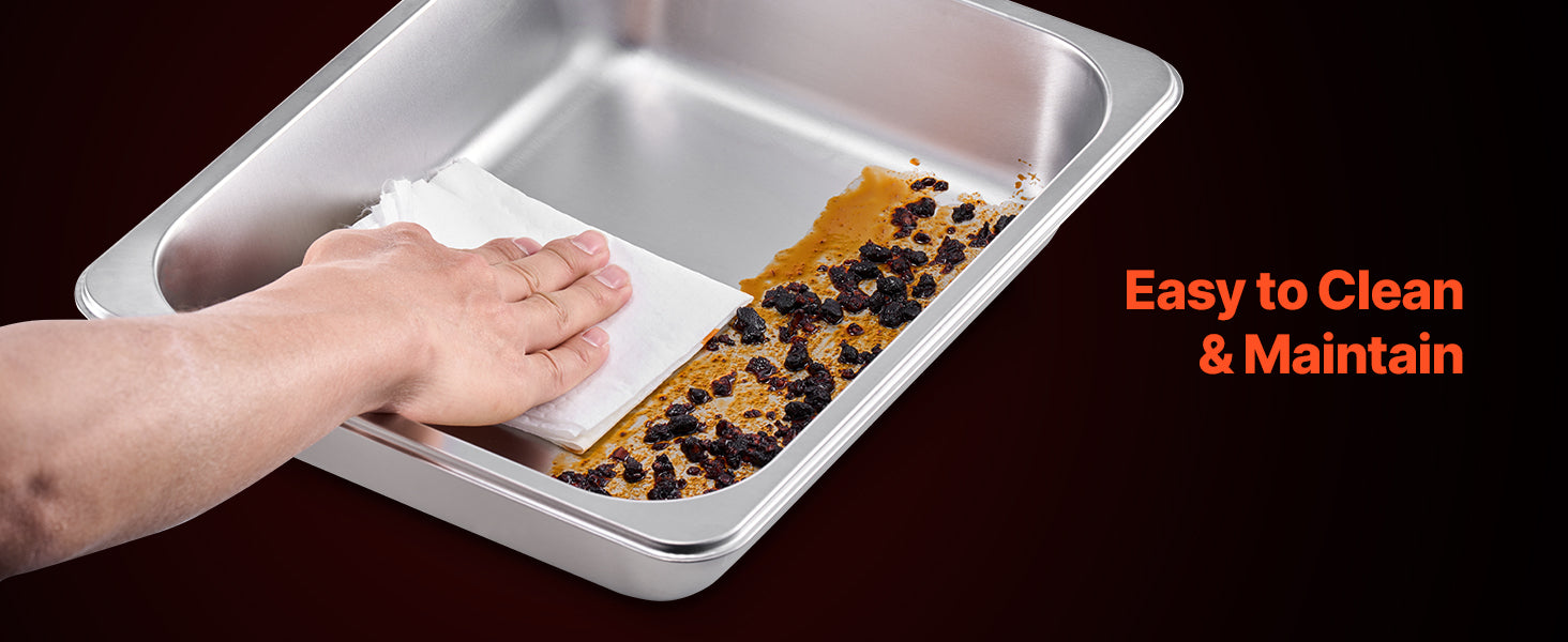 SucceBuy 8 Qt 4 Pack Chafing Dish Buffet Set Stainless Steel Chafer with 2 Full Size and 4 Half Size Pans Catering Warmer Server.