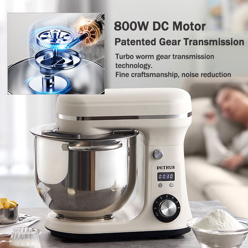 Petrus Stand Mixer Multifunctional Food Processor Heavy Duty Intelligent Kitchen Blender 800W 6L PE4633.